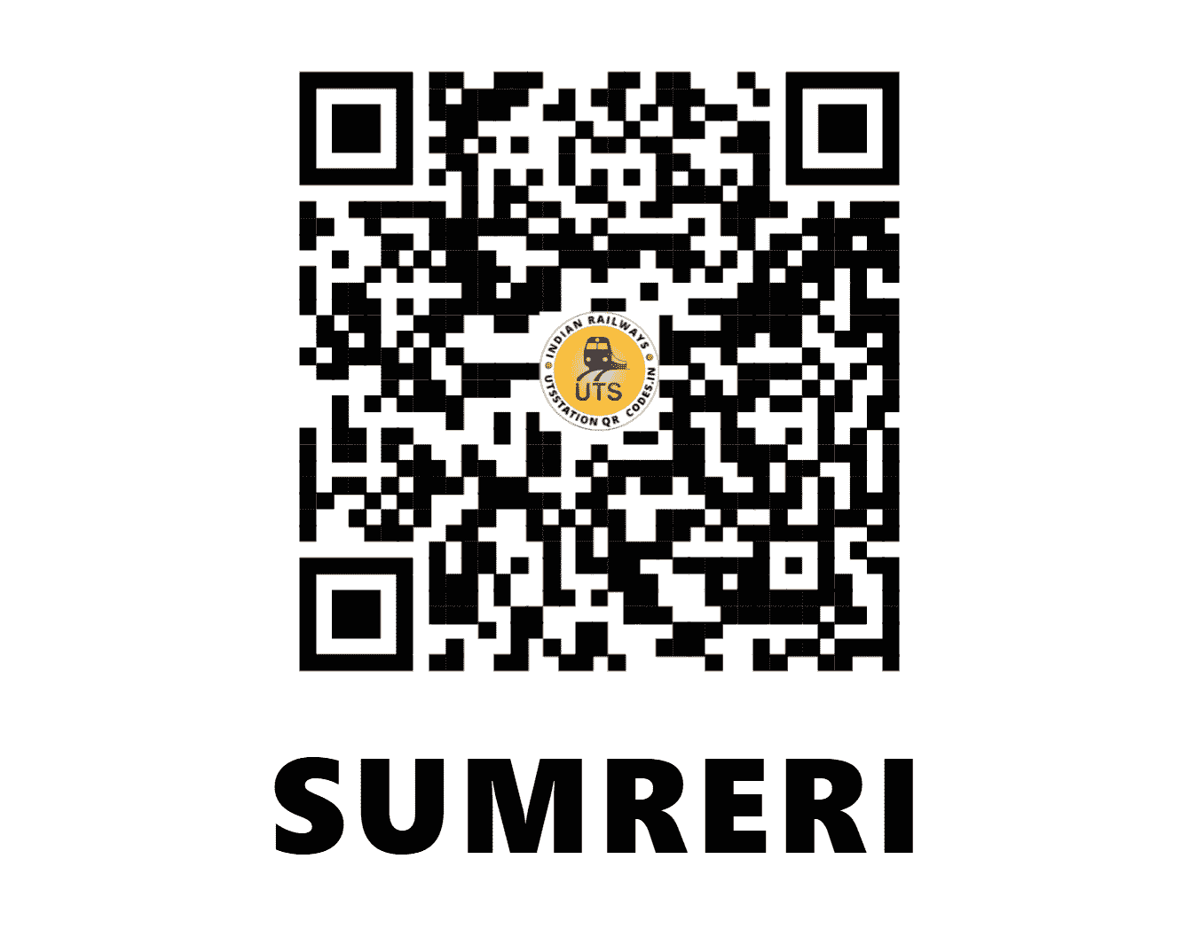 UTS QR Code for SUMRERI - SMRR (WC - MADHYA PRADESH)